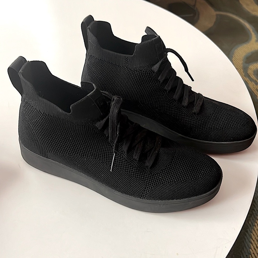 Fitflop Black High Top Knit Sneaker